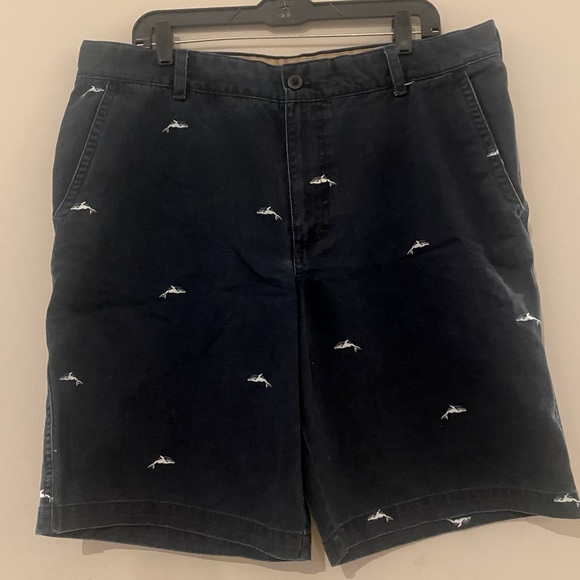 Izod Other - 2/$30 IZOD Men’s Whale Navy Blue Whale 🐋 Print  Khaki Shorts 38